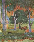 Landscape on La Dominique by Paul Gauguin